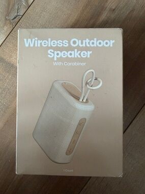 Target Beige Wireless Outdoor Speaker with Carabiner